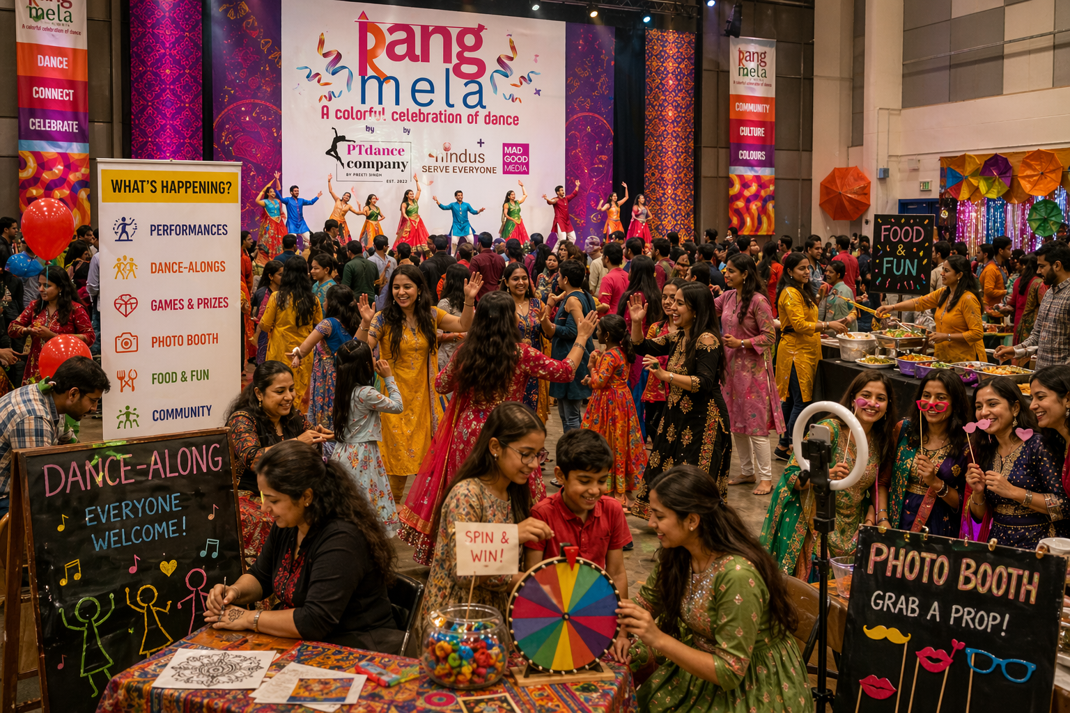 Artist’s impression of the Rang Mela experience, concept by Mad Good Media